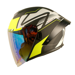 Nuovo Casco Moto Mezza Faccia di Tendenza in ABS con Doppia Visiera Taglia Unica per Tutte le Stagioni - Product Image 6