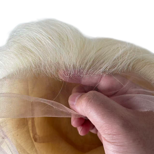 Extensiones <span class=keywords><strong>de</strong></span> Cabello Humano Virgen Birmano 613 #   Unidad <span class=keywords><strong>de</strong></span> Encaje Completo Estilo <span class=keywords><strong>Corte</strong></span> <span class=keywords><strong>Rubio</strong></span> 8x10 para Hombres Blancos - Product Image 5