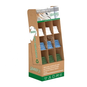 Tùy Chỉnh T-Shirt Tông Hiển Thị Sàn Kệ Với 9 Túi & Cơ Sở Bán Lẻ Giấy Hiển Thị Giá Quần Áo Sóng Hiển Thị Đứng - Product Image 2