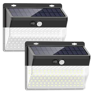 206led Lithium Batterij Buitenverlichting Zonne-Energie Led Wandlamp Straattuin Solar Led Lamp