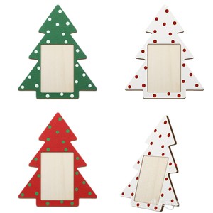 Wooden Christmas Tree Photo <b>Frame</b> 4x6 Vertical Desktop Decoration Home Holiday Gift Display - Product Image 5