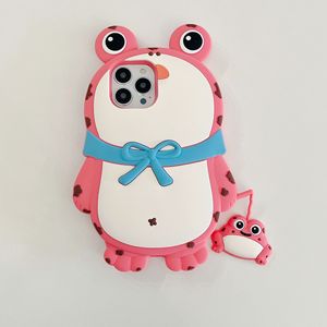Custodia Antiurto in Silicone Morbido 3D a Forma di Rana per Coppie, Design Divertente Cartoonesco per iPhone 14/13 Pro Max/12/11 - Product Image 6