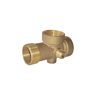 Raccord de tuyauterie en laiton 1/2" mâle vers <span class=keywords><strong>femelle</strong></span>, connecteur collecteur 3 voies avec petit port supplémentaire pour douche et plomberie - Product Image 2