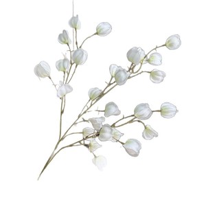 Fleur artificielle Mu Jinxi en soie, branche unique, effet pluie d'or, faite à la main, pour décoration de mariage et ornement d'intérieur - Product Image 2