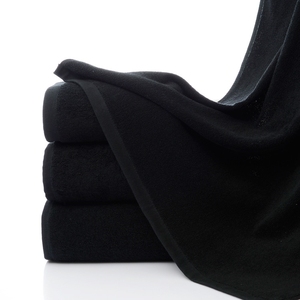 Asciugamani Neri Personalizzati con Logo <span class=keywords><strong>per</strong></span> Salone di Bellezza, Resistenti alla Decolorazione, 100% <span class=keywords><strong>Cotone</strong></span>, <span class=keywords><strong>per</strong></span> Barbiere e Spa - Product Image 3