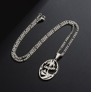 Collar de Acero Inoxidable Plateado de Etiopía para Hombre y Mujer, Estilo Étnico, Collar para Parejas, Accesorios Transfronterizos - Product Image 4