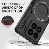 Étui de téléphone à charge magnétique sans fil avec dissipation de chaleur, protection blindée, coque arrière de luxe pour Xiaomi 15 Ultra OnePlus 15
