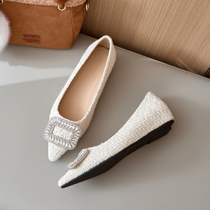 Chaussures habillées <span class=keywords><strong>compensées</strong></span> discrètes en coton pour femmes, rehaussant la taille, idéales pour les fêtes et le bureau - Product Image 3
