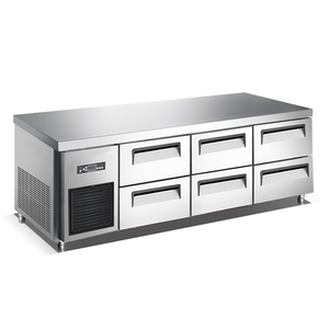 Congelatore Commerciale a Sei Cassetti da 1,8 m, Congelatore a Cassetti Commerciale Raffreddato ad Aria, Accesso a Doppia Guida Scorrevole per <span class=keywords><strong>Ristoranti</strong></span> - Product Image 3