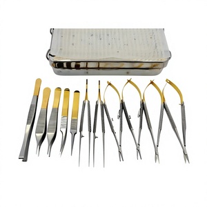 Juego de Instrumentos de Microcirugía de Calidad Premium con Caja y Tapete, Kit de Instrumentos Quirúrgicos Reutilizables, Precio al por Mayor, MOQ Bajo - Product Image 1