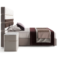 Ensemble de meubles de chambre à coucher au design simple de haute qualité, lit plateforme Queen, cadre de lit King Size en cuir, lits doubles modernes de luxe