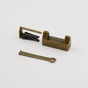 Furniture <b>Lock</b> Zinc Alloy 33mm Length 20mm Spacing Durable Rustic Style - Product Image 5
