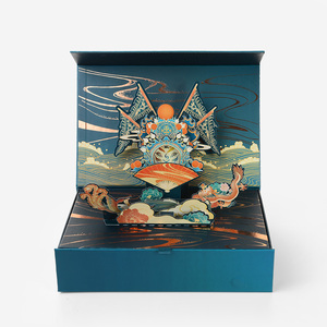 Boîtes cadeaux en carton personnalisées de luxe avec motif rectangulaire 3D, magnétiques, pop-up, pour festivals et surprises - Product Image 4