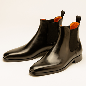 Botas <span class=keywords><strong>Chelsea</strong></span> de Cuero Importado para Hombre, Estilo Británico, para Calle, Trabajo, Banquetes, Cómodas y Fáciles de Poner - Product Image 4