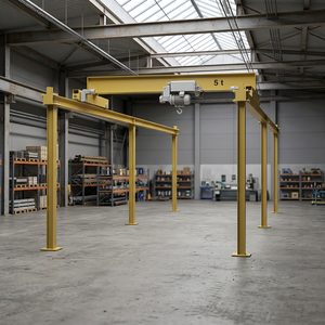 1 2 3 5Ton Structure de support de colonne en acier autoportante Cadre Pont roulant modulaire - Product Image 1
