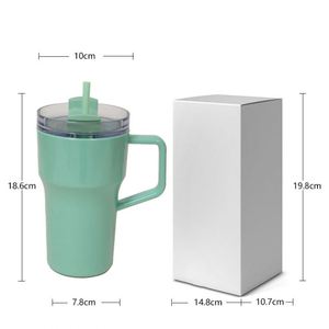 Vaso de Plástico Creativo de Alta Apariencia, de Una Sola Capa, con Asa, de 22oz, Simple, para Coche, Oficina, para Mujeres - Product Image 4