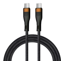 Câble de charge rapide Type-C vers Type-C en nylon tressé 66W 5A 1 mètre pour ordinateur, téléphones mobiles, écouteurs, banques d'alimentation