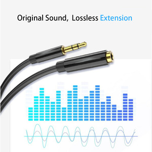 [Son Hi-Fi] câble d'extension de <span class=keywords><strong>casque</strong></span> 3.5mm mâle à femelle câble Audio cordon d'extension Audio stéréo câble adaptateur - Product Image 2