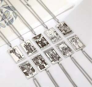 Collar de cartas de Tarot Rider Waite personalizado, de acero inoxidable de Arcania amuleto, tarjetas de Tarot - Product Image 3