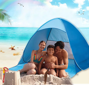 Tente de plage automatique imperméable pour 3-4 personnes, protection UV, tente pop-up, auvent pare-soleil, tente de camping pour voyageurs, randonnée en famille - Product Image 6