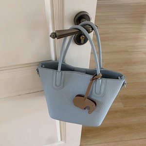 Korean Style Tote Bag Fog Blue Horizontal <b>Square</b> Magnetic Buckle Zippered Pocket Everyday Outfits Spring 2025 - Product Image 4