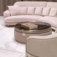 Canapé en forme de C moderne et luxueux pour salon, design personnalisé pour villa, mobilier de salon