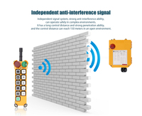 Control Remoto Inalámbrico Universal Industrial de Doble Velocidad con 10 Botones F24-10D para Maquinaria de Construcción, Grúa Torre