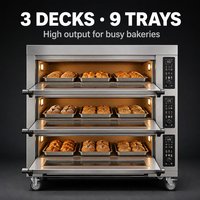 Four à air chaud industriel, four à circulation d'air chaud pour boulangerie commerciale, usine de pâtisserie, gâteaux, acier inoxydable, économie d'énergie, vente en gros