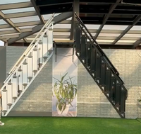 Escalier pliant en acier au carbone, monté au mur, échelle gain de place, escalier pliable pour usage intérieur, taille personnalisée disponible