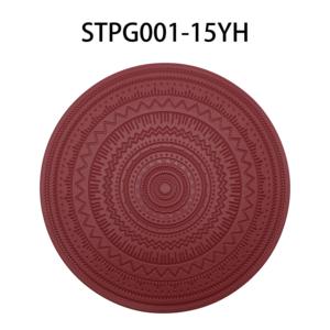 2025 High Grade Classic Round <b>Leather</b> Table Mat PVC Kitchen Wedding Mat PU <b>Placemat</b> Classic Style - Product Image 3