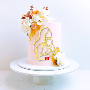 50 + Loại Mặt Topper Bánh Trang Trí Công Cụ Phụ Nữ Mang Thai Vài Mặt Dòng Acrylic Mặt Tag Nghệ Thuật Tối Giản - Product Image 4