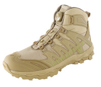 ESDY Nouvelles bottes tactiques tout-terrain pour hommes, résistantes aux chocs, en cuir et mesh, à libération rapide, légères