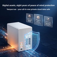 Server Penyimpanan Cloud Pribadi N100 CPU 4G 64G Dual Bay NAS MINI PC RAID 1 untuk Berbagi File di Rumah dan Kantor