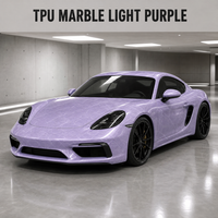 Film de protection de peinture (PPF) en TPU souple effet marbre violet clair 1,52*15m 7,5 mil – Film vinyle pour voiture effet marbre ondulé et rêveur