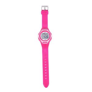 Montre-bracelet numérique sportive à sept couleurs résistante à la lumière pour filles, rouge rose, date, alarme d'eau, boîtier en acier inoxydable, écologique - Product Image 5