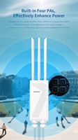 Point d'accès extérieur COMFAST CF-EW87 3600 Mbps longue portée avec 3 antennes à gain élevé
