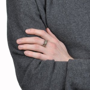 POYA-Anillo de boda de titanio, joyería de 8mm de alto pulido con cúpula con <span class=keywords><strong>Ashen</strong></span> cebra, palisandro, incrustación - Product Image 4
