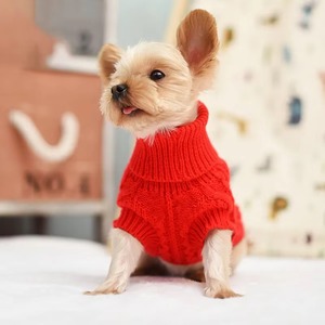 Ropa de Invierno para Perros, Ropa Tejida para Mascotas, para Perros Pequeños y Medianos, <span class=keywords><strong>Chihuahua</strong></span>, Cachorro, Suéter para Mascotas, Yorkshire, Suéter para Perros, Ropa para Perro - Product Image 3