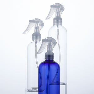 Botella de <span class=keywords><strong>Spray</strong></span> de Plástico Transparente Redonda de 300 ml, 400 ml, 500 ml, Color Ámbar, Vacía, con Mini Gatillo - Product Image 3