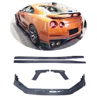 Jupe latérale de pare-chocs avant et arrière style Var pour Nissan R35 GTR 2017-2019 Kit de carrosserie partiel en fibre de carbone