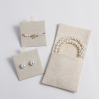 Pochette à bijoux en toile Guardidea 8*8cm avec insert, logo personnalisé, pochettes à bijoux pour bagues, boucles d'oreilles, pendentifs et bracelets