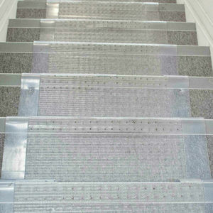 Protecteur de tapis <span class=keywords><strong>en</strong></span> plastique transparent PVC, résistant, pour la poussière, les couloirs, les escaliers, antidérapant, protecteurs de marches transparents - Product Image 5