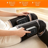 Bottes de massage des jambes à compression d'air chauffées, rechargeables par USB, thérapie par pression pour la circulation