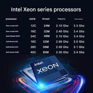 Serveur GPU en rack d'entreprise ThinkSystem SR670 V2 3U en gros avec double processeur Intel Xeon, jusqu'à 8 GPU pour l'entraînement IA, le calcul haute performance et les centres de données - Product Image 2