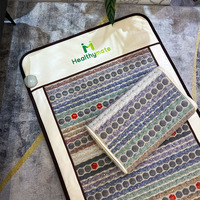 Healthymate Lumière Rouge Ions Négatifs Cristal Améthyste Tapis Thérapie Chauffée Matelas De Massage Énergie De Guérison Profonde Pierre Tapis De Douleur