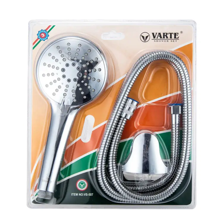 Factory Supply Chromed 5 Functions Hand Bathroom Portable Multifunctional Hand Shower Set for Water Saving