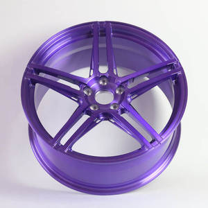 Cerchi in Lega Forgiati A6061 T6 in Alluminio, 17 Pollici, Cromati Viola per <span class=keywords><strong>Fiat</strong></span> <span class=keywords><strong>500L</strong></span> - Product Image 6