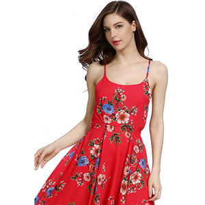 Verano nuevo resort cinturón sin respaldo chiffon vestido boho vestido <span class=keywords><strong>mia</strong></span>, Vestido de playa, - Product Image 5