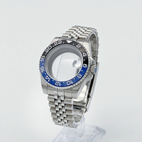 Reloj de Acero Inoxidable 316L con Movimiento NH34 NH35, Cristal de Zafiro de 40 mm, Ventana de Fecha, Fondo Transparente, GMT