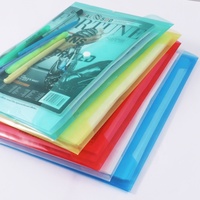 Enveloppes en plastique Foska couleur macaron, format A4, classeurs transparents, pochettes pour documents, enveloppes de classement grande capacité